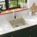 Granite Kitchen Sink Single Basin Beige 144856