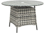 Wicker Garden Rattan Table, Patio Furniture Outdoor Coffee Table with Umbrella Hole and Tempered T3398P317654