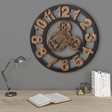 ZNTS Wall Clock Metal 58 cm Golden and Black 283861