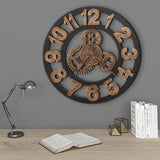 Wall Clock Metal 58 cm Golden and Black 283861
