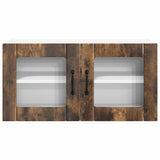 Wall Glass Cabinet PORTO Smoked Oak 80 x 31 x 40 cm 885300