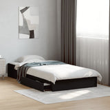 Bed Frame with Drawers without Mattress Black 90x190 cm Single 3280707