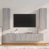 ZNTS 4 Piece TV Cabinet Set Grey Sonoma Engineered Wood 3114204