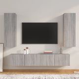 4 Piece TV Cabinet Set Grey Sonoma Engineered Wood 3114204