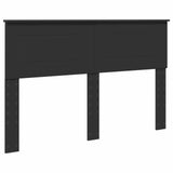 Bed Frame with Headboard Black 150 x 200 cm Engineered Wood 3408565