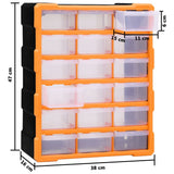 Multi-drawer Organiser with 18 Middle Drawers 38x16x47 cm 149597