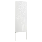 Garden Privacy Screen White 50 x 140 cm Cold-rolled steel 876302