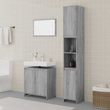 3 Piece Bathroom Furniture Set Grey Sonoma Engineered Wood 3152720
