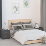Bedside Cabinets 2 pcs Grey 40x34x45 cm Solid Wood Pine 818330