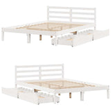 Bed Frame without Mattress White 160x200 cm Solid Wood Pine 3301545
