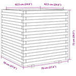 ZNTS Garden Planter 70x70x72 cm Impregnated Wood Pine 3282623