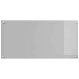Kitchen Backsplash 2 pcs Light Grey 100 x 50 cm Tempered Glass 3415456