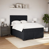 Box Spring Bed with Mattress Black 140x190 cm Velvet 3290914
