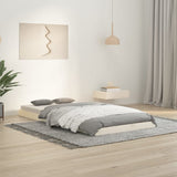 Bed Frame White Solid Pine Wood Single Durable Bed Frame 823480
