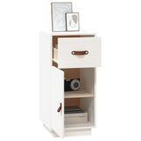 ZNTS Sideboard White 34x40x75 cm Solid Wood Pine 820123