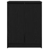 Shoe Cabinet Black Oak 57x34x76 cm Engineered Wood 861869