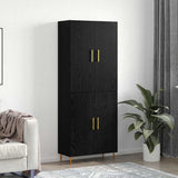 Highboard Black oak 69.5 x 34 x 180 cm Engineered Wood 3394580