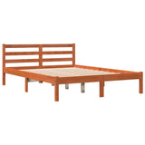 Bed Frame without Mattress Wax Brown 120x190 cm Small Double Solid Wood Pine 844139