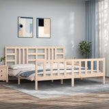Bed Frame without Mattress 200x200 cm Solid Wood Pine 3191991