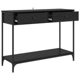 Console Table Black Oak 100 x 34.5 x 75 cm Engineered Wood 882243