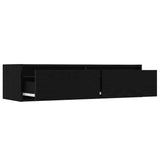 TV Cabinet with LED Lights Black Oak 100X35.5x25 cm 860239