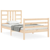 Bed Frame without Mattress Single Solid Wood Pine 3193886