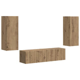 TV Cabinet Set Wall-mounted 2 pcs Artisan Oak Engineered Wood 3408978