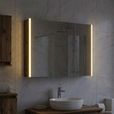 Bathroom Mirror Cabinet Smoked Oak 103.5 x 15.5 x 70 cm 889275