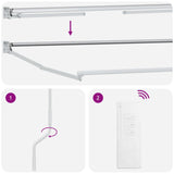 Electric Retractable Awning Yellow, Grey and White 5 x 3 m 3420017