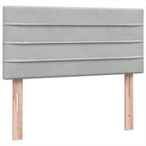 Box Spring Bed with Mattress&LED Light Grey 80x210 cm Velvet 3316953