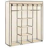 Wardrobe Cream Non-woven fabric Collapsible Wardrobe 282455