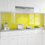 Kitchen Backsplash 2 pcs Yellow 100 x 60 cm Tempered Glass 3415481