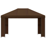 Gazebo 4 x 3 m Brown Polyester and Steel 190 gsm 900384