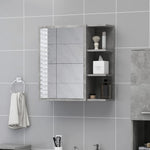 ZNTS Bathroom Mirror Cabinet Concrete Grey 62.5x20.5x64 cm Engineered Wood 803312