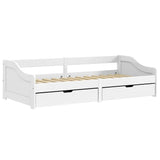 Day Bed with 2 Drawers without Mattress "IRUN" White 90x200 cm 3185210