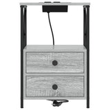 Bedside Cabinet Grey Sonoma 40 x 31 x 60 cm Engineered Wood 859566