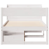 Bed Frame without Mattress White 90x190 cm Single Solid Wood Pine 3307144