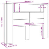 Headboard Cabinet with Shelf Artisan oak Engineered wood 879629