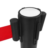 Stanchion with Belt Airport Barrier Steel Black 51161