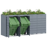 Wheelie Bin Storage for 4 Bins Light Grey 272 x 77.5 x 121.5 cm 3394750