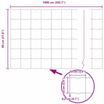 Fence with Posts Green 0.8 x 10 m Steel 3335998