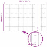 Fence with Posts Green 0.8 x 10 m Steel 3335998