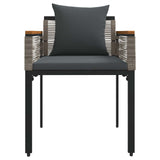 Outdoor Furniture Set Grey and Dark Grey Poly Rattan 42025233