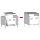 Bedside Cabinet Pink 35x39x43.5 cm Steel 851246