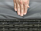 PE Rattan Sun Lounger, Five-level Adjustable Recliner Bed Chair with Soft Padded Cushion for Patio, T3398P314672