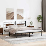 Bed Frame without Mattress Brown Oak 183x213 cm Engineered Wood 4106846