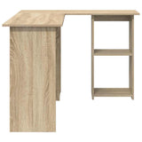 Desk with Shelf Sonoma Oak 142 x 102 x 73 cm Engineered Wood 869292