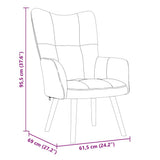 Relaxing Chair Light Grey Velvet 42022441