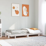 Bed Frame without Mattress White 90x190 cm Single Solid Wood Pine 850681