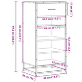Shoe Rack Smoked Oak 48x38x97.5 cm Engineered Wood 849211